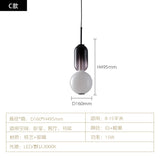 Nordic Colored Glass Pendant Lights Designer Poma Hanging Lamp Candy Glass Restaurant Bar Light Fixture Bedroom Bedside Lampara's