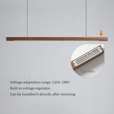 Nordic Wood Pendant Lights LED Modern Hanging Lamps Dining Living Room Kitchen Office Shop Long Strip Celling Lamp Home Decor