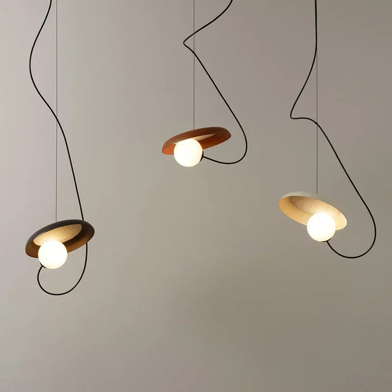 Nordic Retro LED Magnetic Chandeliers 3D Ball Free Movement Pendant Lamp Living Room Dining  Bedroom Bar Decor Hanging Lighting