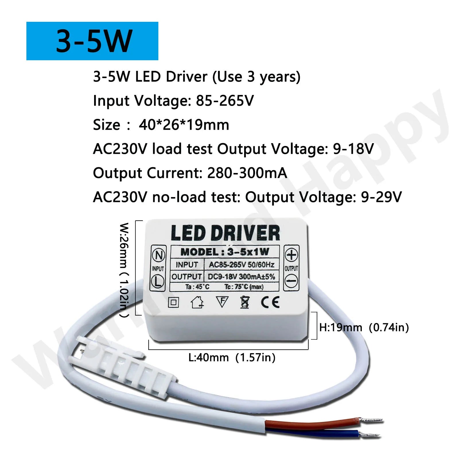 LED Driver 300mA 1-3w 4-7w 8-12w 18w 20w 18-25w 25-36w LED Constant Current Driver Power Unit Supply For Driver LED Transformer