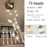 Modern Spiral Staircase Chandelier Crystal Ball Lamp Long Lighting for Living Room Villa Loft Dining Room 2026 New Design