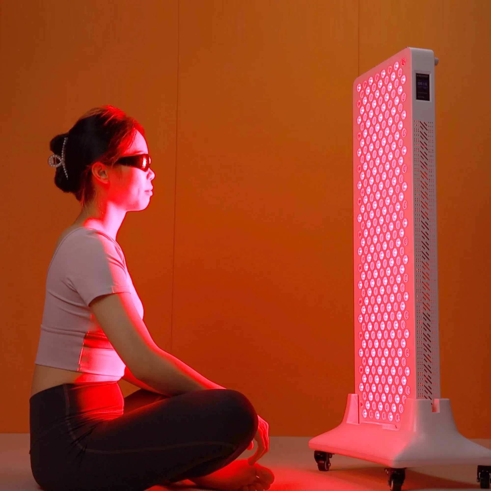 Home Use Red Light Therapy Panel with Touch Screen Remote Controller Wall Bracket US Plug Body Target Area Included