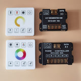 86sty 2.4G RF Single color/CCT/RGB/RGBW/RGBWC LED Strip Light Controller wireless remote Touch Panel Switch Dimmer 5V 12V 24V