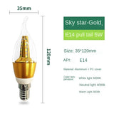 10-Pack E14 Vintage LED Filament Candle Bulbs (5W, 7W, 9W, 12W) - AC 85-265V C35 Edison Retro Light (Warm / Cold White)