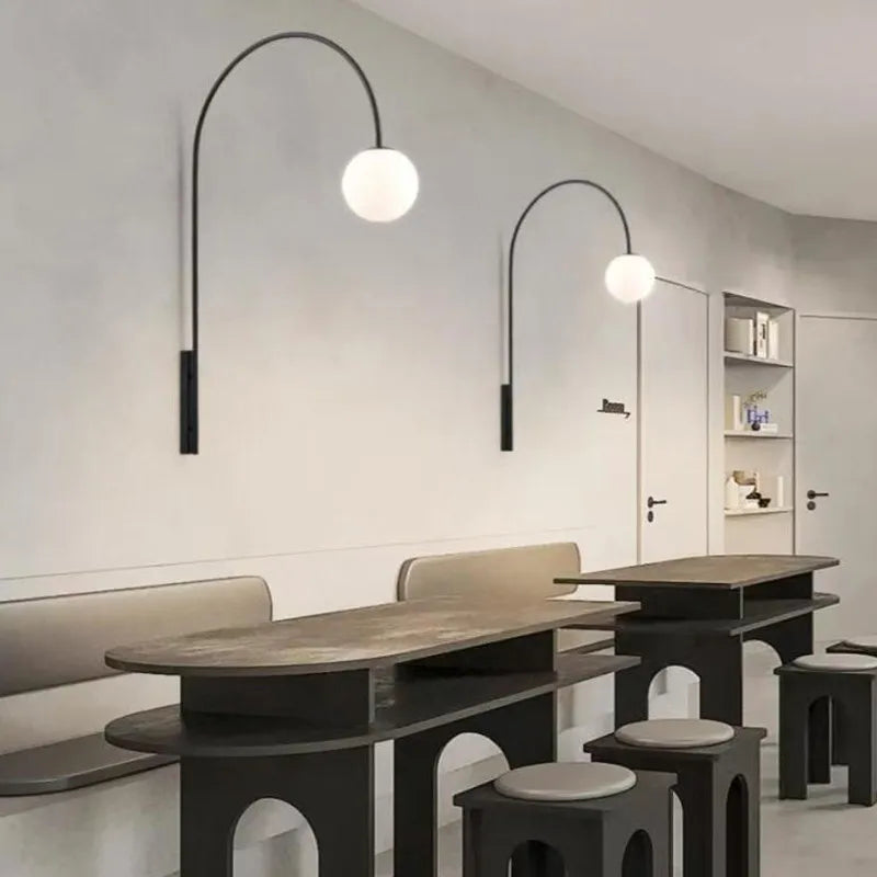 Modern Minimalist Nordic Creative Long Pole Wall Lamp for Living Room Restaurant Background Wall Decoration Lighting Fixture
