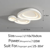 2025 New Modern Simple LED Chandelier For Living Room Bedroom Dining Room Kitchen Ceiling Lamp White Remote Control Lustre Light