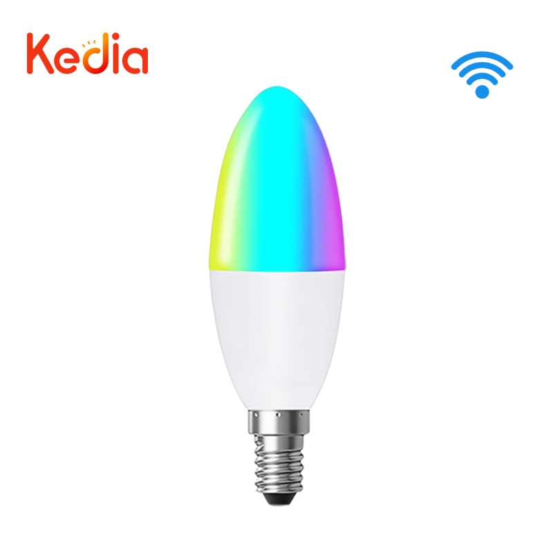 Kedia Tuya E14 Smart ZigBee WiFi Candle Light Bulb European Light Bulbs RGB LED WW Lamp Via Smart Life Alexa Google Home Alice
