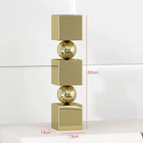 Stainless Steel Sculptures Modern Minimalist Floor Decoration Sculptures Creative Geometric Art Large Figurines Home Ornaments