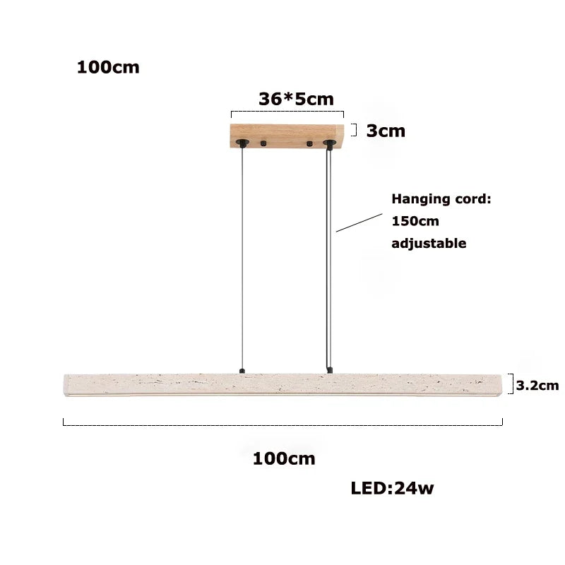 Trendy Home Decoration Round Linear Natural Stone Chandelier Lighting Lustre Para Sala Estar Hanging Lamps For Dinning Room