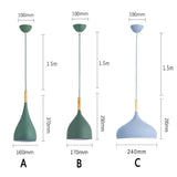 Multi Color Luster Pendant Lights Dia 16/17/24cm Restaurant Wood Hanging lighting Light Fixtures Modern E27 LED Loft Hang lamp