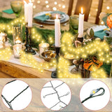 LED String Lights Green Copper Wire Cluster Garden Fairy Lights Christmas Garland For Outdoor New Year Christmas Tree Decoration
