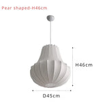 Noguchi Isamu Style Rice Paper Pendant Light - Japanese Wabi-Sabi Ball Ceiling Chandelier Lamp Fixture for Bedroom, Living Room & Restaurant