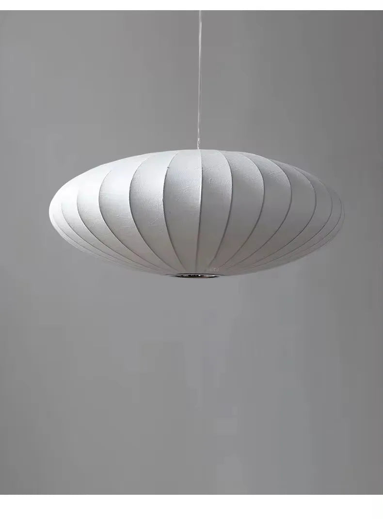 Handmade Apartment silk chandelier Japanese Style Wabi-sabi living room dining room cream style Silk pendant lamps