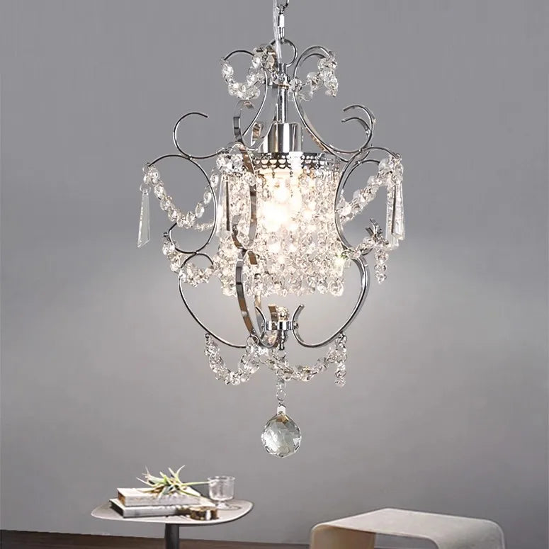 American Entrance Crystal Retro Chandelier Personalized Creative Aisle Entrance Corridor Foyer Cloakroom Bar Restaurant Light