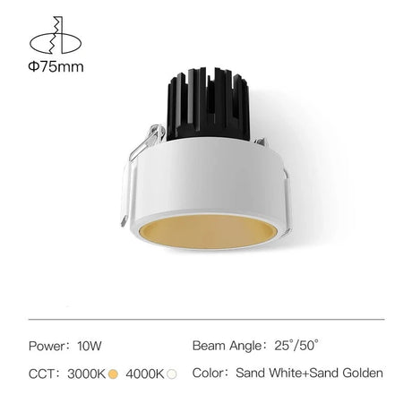 Ultra Thin Led Downlight Surface Mount Ceiling Lamps 10W Semi-recessed Anti-glare LED Spotlights AC110/220V Ceiling Light