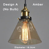 Clear Gray Amber Colour Vintage Pendant Lights Dining Glass Hanging Lamp Russia Loft Luminaire Modern Bedroom Light Fixture