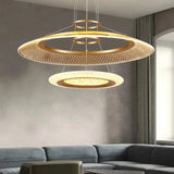 Modern LED Screw Living Room Chandelier Luxury Ring Villa Pendant Lamp Atmosphere Kitchen Island Art Decoration Lighting Fixture