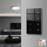 Zigbee DIY Smart Light Switch with Touch Display (Black) - US Standard Tuya Switch