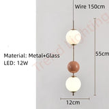 Colorful Ball LED Pendant Light White Glass Ball For Bedroom Dining Room Kitchen Hanging Lamp 4000K Wire Adjustable