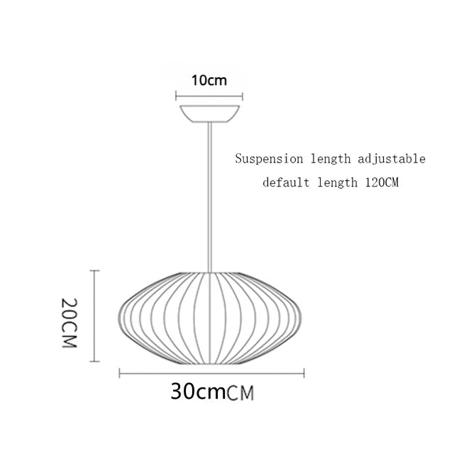 Denmark Designer Silk Pendant Lamp Living Room Hotel Hall Restaurant Hanglamp Home Decoration LED Lighting Factory Direct Sales