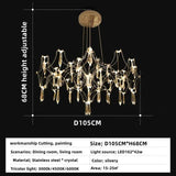 Modern Luxury Crystal Chandelier LED Starry Crystal Chandelier for Villa Parlor Bedroom Living Room Firefly Ceiling Chandeliers