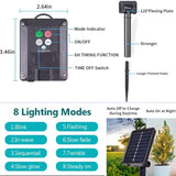 Solar String Lights with 8 Modes & Timer - IP65 Waterproof Outdoor Fairy Lights for Garden & Christmas Tree Decor