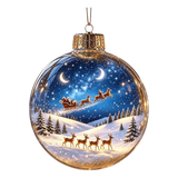 Transparent Christmas Hanging Ball LED Lights Santa Claus Christmas Tree Decor Snowman Tree Xmas Tree Ornaments Christmas Tree