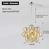 Nordic Balloon Bubble Lighting Boy Children's Bedroom Chandelier Living Room Model Restaurant Creative Ash Glass Lamp