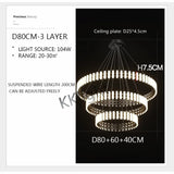 Modern New Simple Duplex LED Chandelier Bedroom Living Dining Room Decoration Art Ring Pendant Lamp Luster Fixture Indoor Lighti