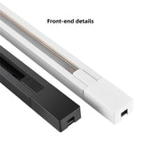 LED Track Light Rail 0.5M 1M Black White Aluminum 2 Wire System Track Light Series Universal Track for Ceiling Spot Lamps