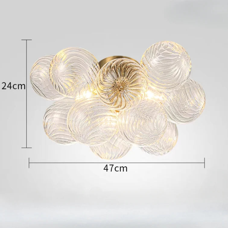 Minimalist Glass Pendant Light Modern Ball Chandelier for Living Dining Room Restaurant Home Decor Indoor Lighting Hanging Lamp