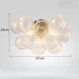 Minimalist Glass Pendant Light Modern Ball Chandelier for Living Dining Room Restaurant Home Decor Indoor Lighting Hanging Lamp