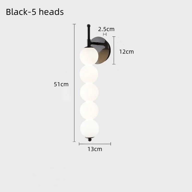 Wall Lamp Bedroom Nordic Minimalist Glass Lamp for Corridor Living Room Background Wall Light