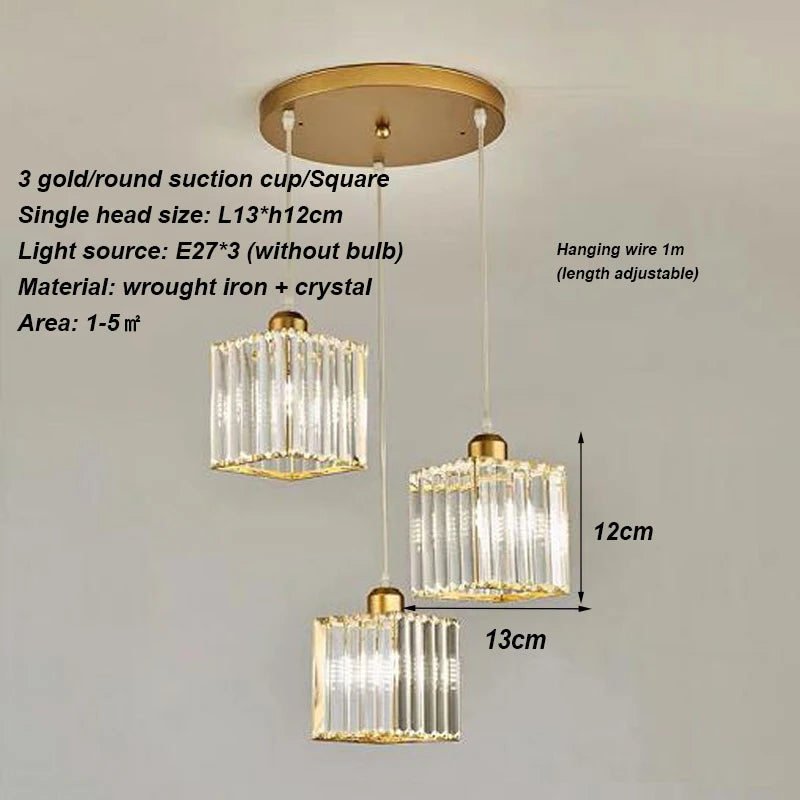 Modern crystal chandelier living room ceiling chandelier bedroom ceiling lamp hallway porch chandelier balcony foyer lighting