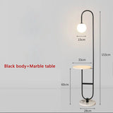 2026 Modern Nordic Floor Lamp Marble Gold Round Table LED Standing Light Art Deco Design for Living Room Sofa Side