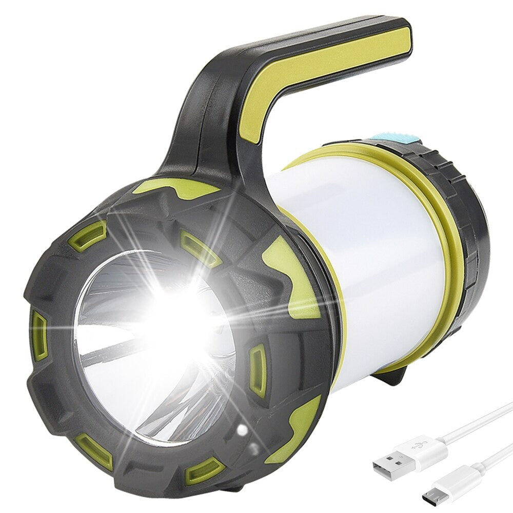 Portable LED Flashlight 5 Modes USB Rechargeable Waterproof Searchlight Long Range Outdoor Hiking Lamp Torch as Power Bank