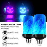 E27 12W LED Flame Effect Light Bulb Purple Blue Yellow Fire Simulation for Party KTV Festival Garden Home Decor Outdoor Lighting