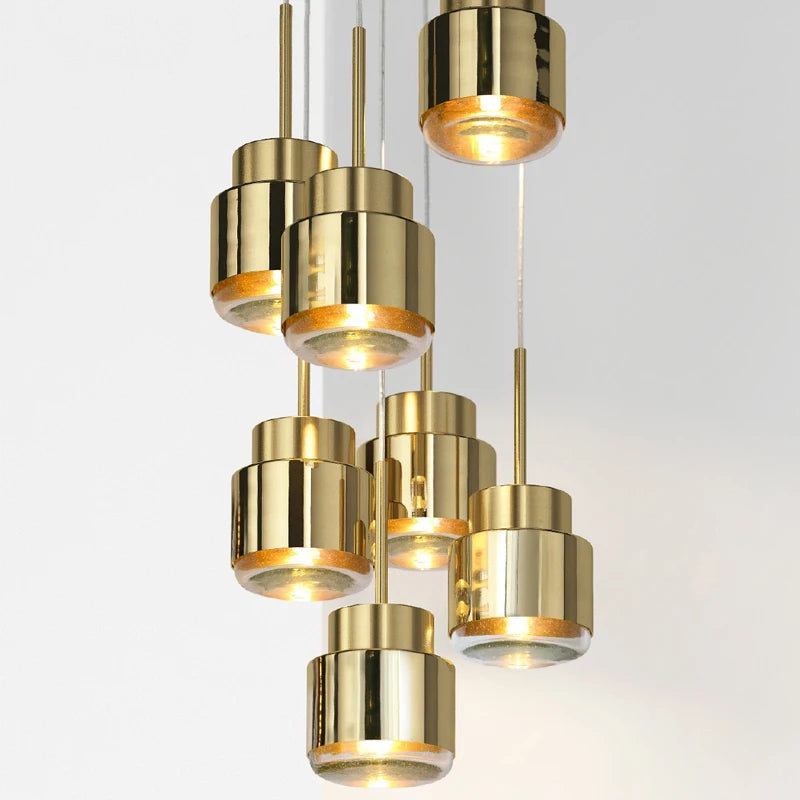 Modern Nordic Design Gold LED Pendant Lamp For Living Room Bedroom Dining Room Kitchen Bedside Bar Decoration Chandelier Light