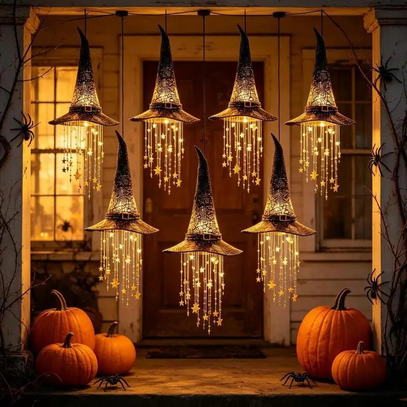 Lighted Witch Hat Hanging Chime, Lighted Witches Hat | Create Instant Magical GlowCreate Instant Magical Glow