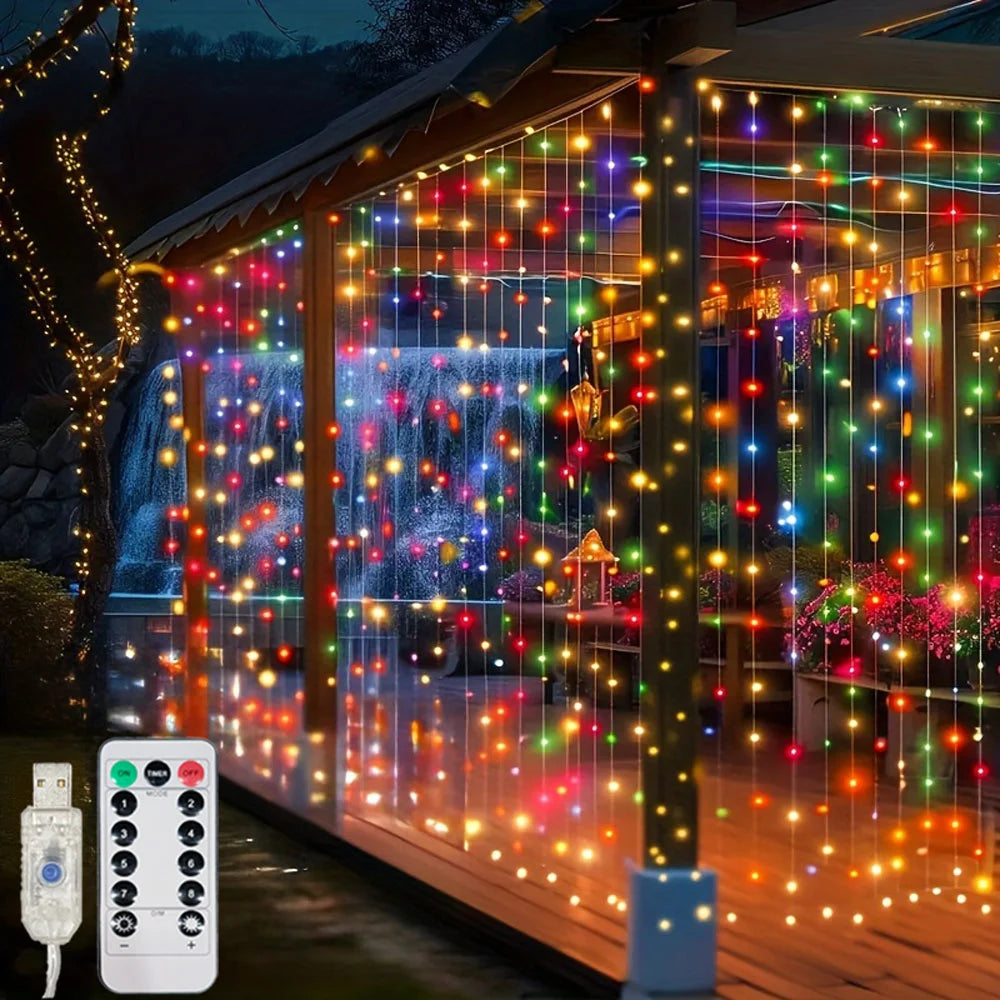 Wedding Fairy Lights USB Curtain LED String Lights - Valentine's Day Bedroom Decor