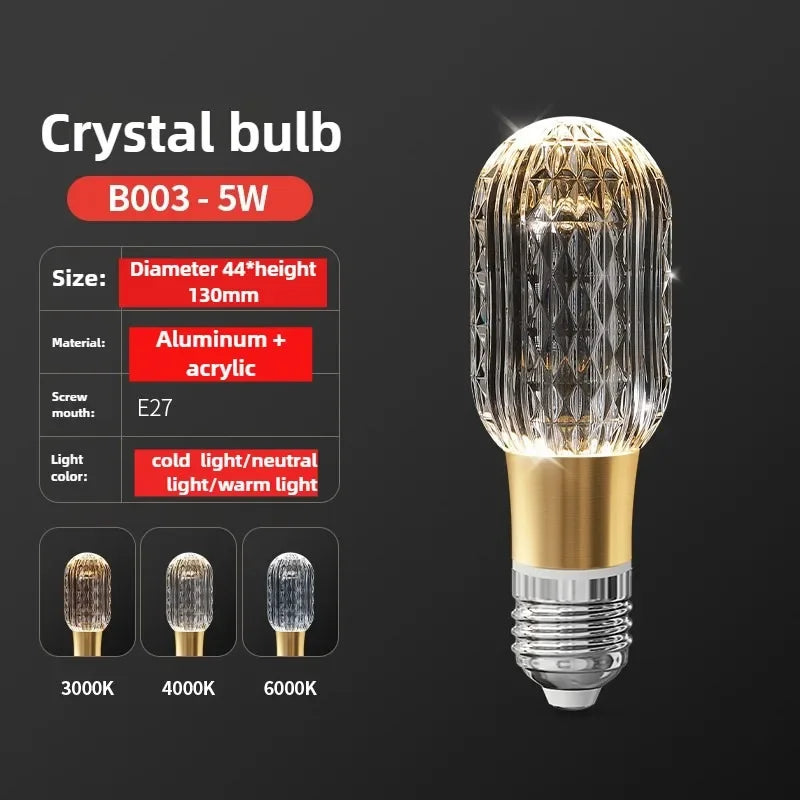 Super Bright LED Crystal Bulb  E27/E14 European Home Light  Dining Room Chandelier warm white cold white 110v 220v 230v 240v