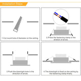 10Pcs High Brightness Round Recessed Ceiling Led Spot 220V 5W 9W 12W15W 18W Commercial Indoor Bedroom Recessed Ceiling Downlight