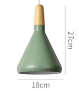 Modern Pendant Light Nordic Hanging Light Fixuture Suspension Macaron Dinning Living Room Hall Decoration Wood LED Lamp Lampara