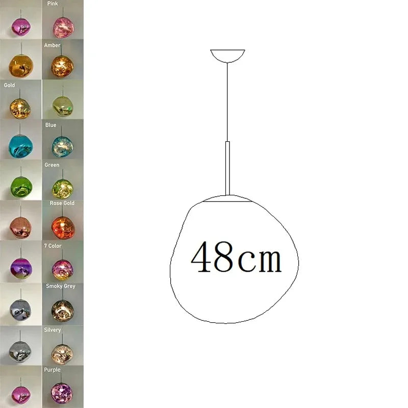 Nordic Lava Texture LED Pendant Light - Minimalist PVC Hanging Lamp