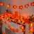 1pc Red Maple Leaf LED String Lights Indoor Outdoor Stair Railing Doors and Windows Halloween Autumn Decoration