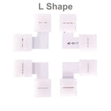 LED Strip Solderless Led Connector 2/3/4/5PIN  L/T/X Shape Corner Connector For 10mm WS2811 WS2812 3528 5050 RGB Led Strip Light