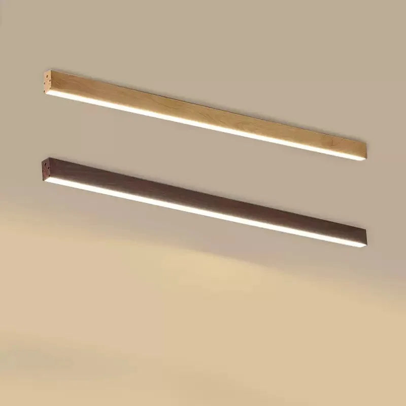 Modern LED Ceiling Lamp for Living Dining Room Long Strip Wooden Decor Lamps Entryway Bedroom Aisle Cloakroom Lighting Fixture