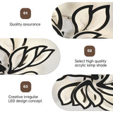 Modern Minimalist LED Chandelier - Black & White Home Indoor Lighting Decor