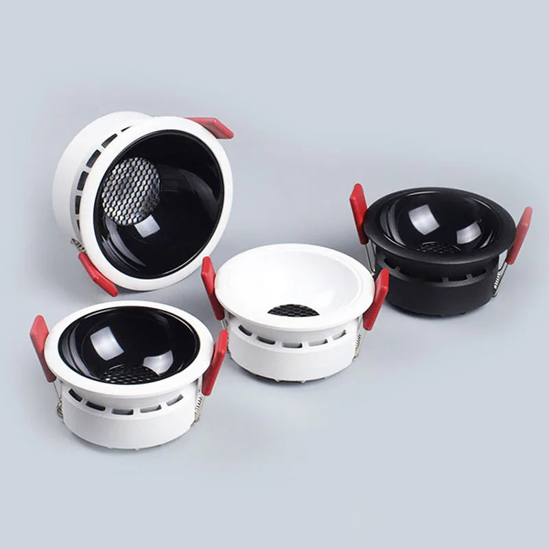 Dimmable Anti Glare Recessed Led COB Ceiling Downlight Lamp 7W 10W 15W 18W 24W Spot Light Fixtures Indoor Home Lighting