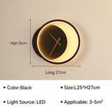Modern LED Wall Lamp Clock Sconce for Bedroom Bedside Living Dining Room Aisle Porch Corridor Home Decors Lighting Fixture Luster